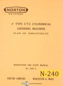 Norton-Norton 4\" Type CTU, Cylindrical Grinding, Instructions and 2087-2 Parts Manual-4\"-CTU-01